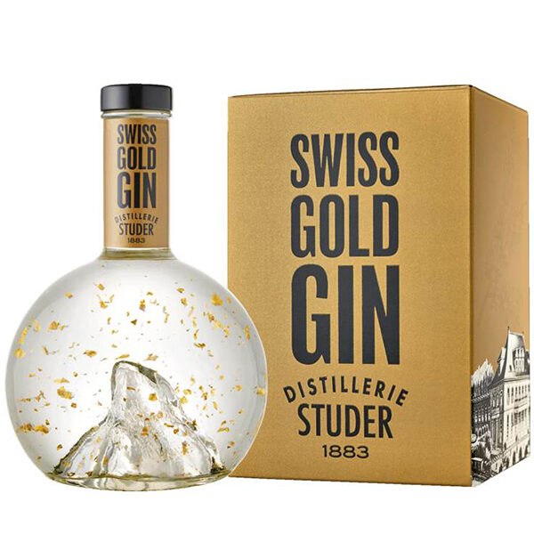 Studer Swiss Gold Gin mit echtem Goldflitter, 24 Karat 70cl – Bild 1