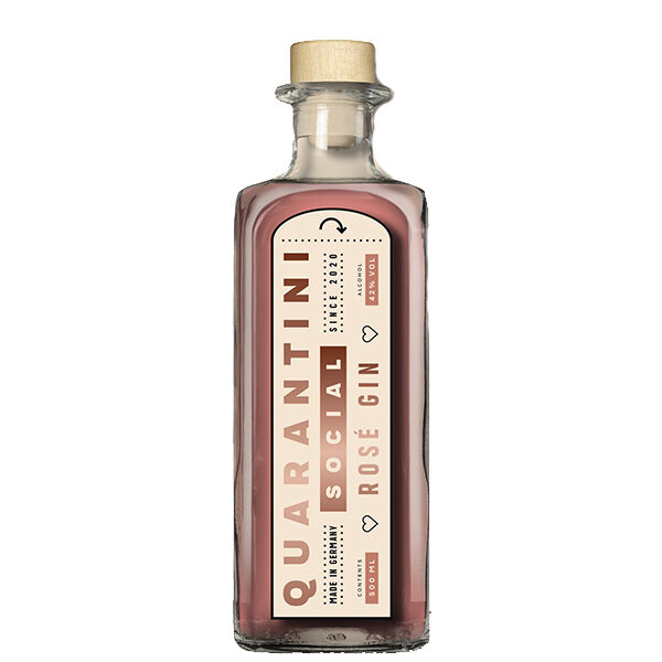 Quarantini Social Rosé Gin 50cl – Bild 1