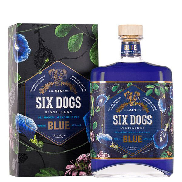 Six Dogs Blue Gin 70cl – Bild 1
